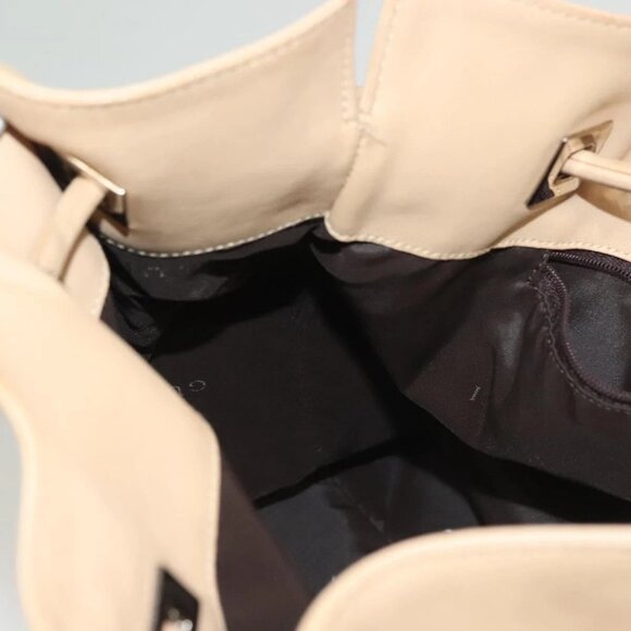 GUCCI Shoulder Bag Leather Beige Silver Auth bs27650 - Picture 14 of 16